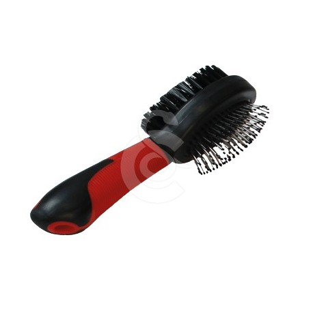 Brosse Perfect Care double : à picots métal et poils