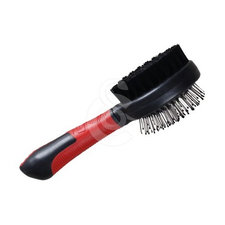 Brosse Perfect Care double : à picots métals et poils