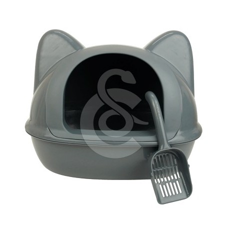 Bac à litière couvert Tête de chat