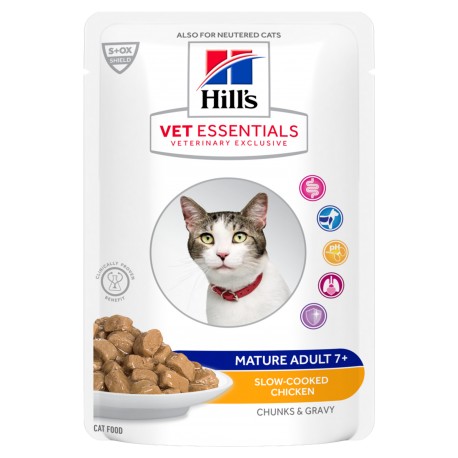 Vet Essentials Feline Mature Adult 7+ Poulet Sachet Repas