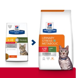 Chat C/D Urinary Stress Multicare + Metabolic Poulet