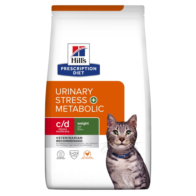 Chat C/D Urinary Stress Multicare + Metabolic Poulet