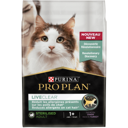 PRO PLAN STERILISED - ADULT - LIVECLEAR riche en dinde