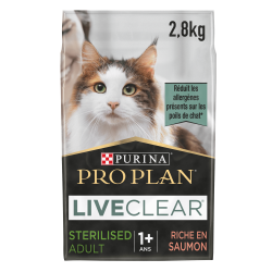 PRO PLAN STERILISED - ADULT - LIVECLEAR riche en saumon