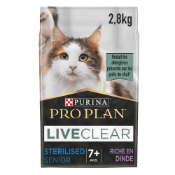 PRO PLAN STERILISED - SENIOR - LIVECLEAR riche en dinde