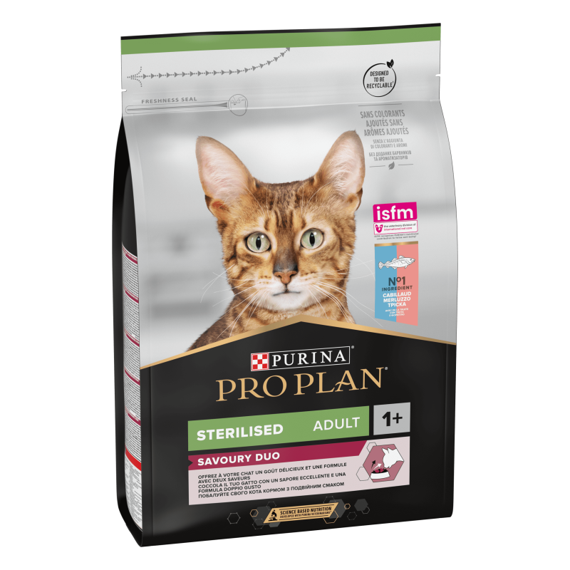 Cat Sterilised Adult Optisavour Cabillaud Et Truite