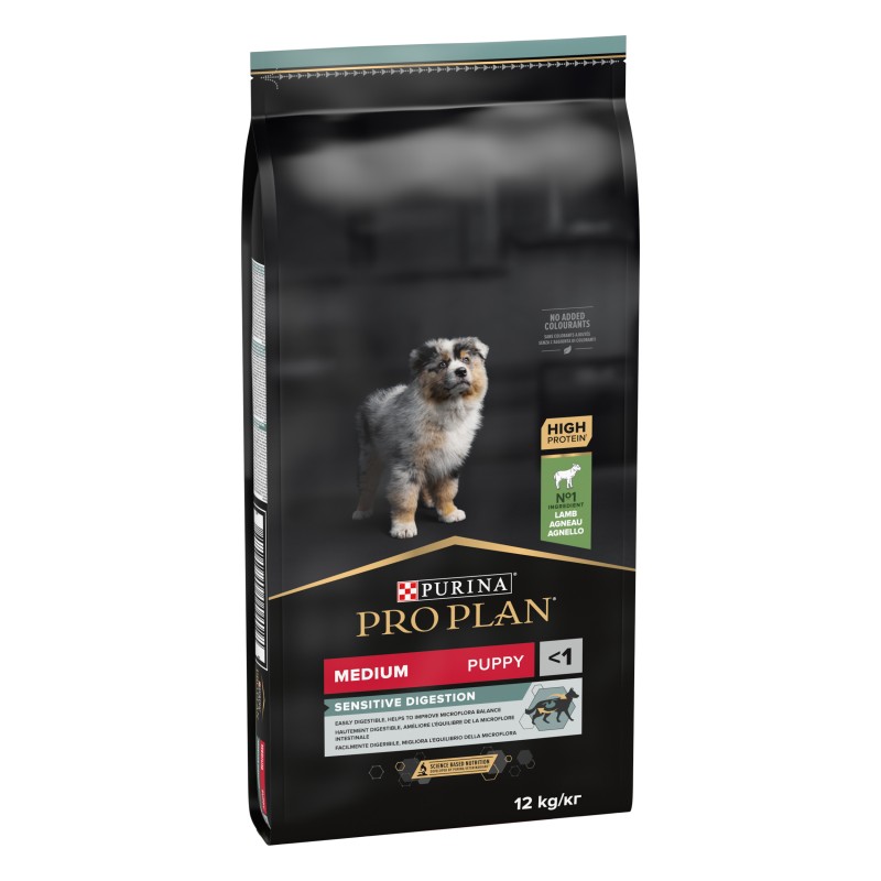 PRO PLAN MEDIUM - PUPPY -  SENSITIVE DIGESTION riche en agneau et au riz