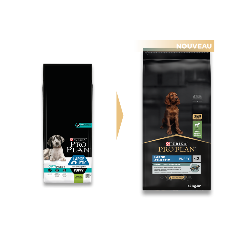 PRO PLAN Large Puppy Athletic Sensitive Digestion Riche en Agneau