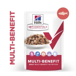 Vet Essentials Chat Multi-Benefit Adult1+ Saumon Sachet Repas