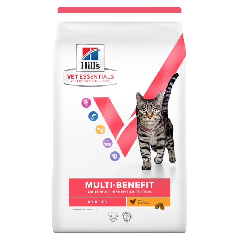 Vet Essentials Chat Multi-Benefit Adult 1+ Poulet