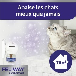 FELIWAY Optimum - Anti-stress pour chat - Complexe de phéromones apaisantes pour une sérénité renforcée