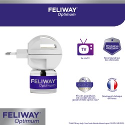 FELIWAY Optimum - Anti-stress pour chat - Complexe de phéromones apaisantes pour une sérénité renforcée