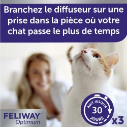 Recharges pour diffuseur de phéromones Feliway Optimum – x 3 de 48