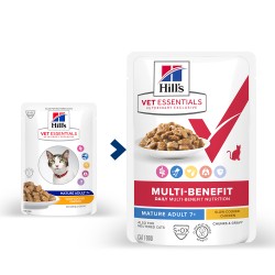 Vet Essentials Chat Multi-Benefit Mature Poulet Sachet Repas