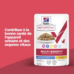 Vet Essentials Chat Multi-Benefit Mature Poulet Sachet Repas