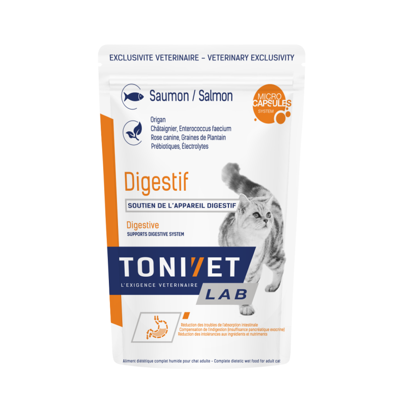 Tonivet Chat Digestif Saumon Sachet Repas