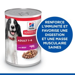 Hill's Science Plan Adult boite pour chien au bœuf