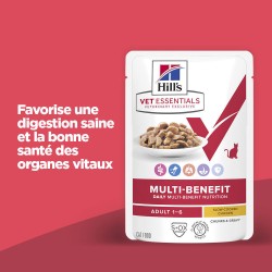 Vet Essentials Chat Multi-Benefit Adult1+ Mix Poulet Saumon Sachets Repas