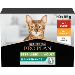 PRO PLAN Maintenance Multivariété Sterilised Boeuf & Poulet en sauce