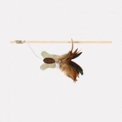 Jouet Canne à pêche Papillon pour chat 45 cm