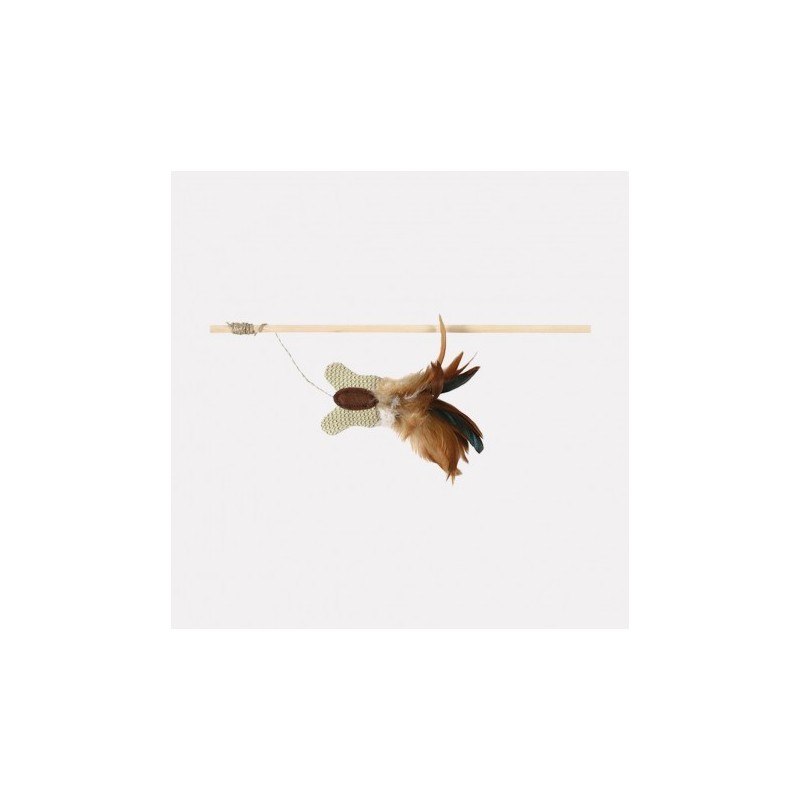 Jouet Canne à pêche Papillon pour chat 45 cm