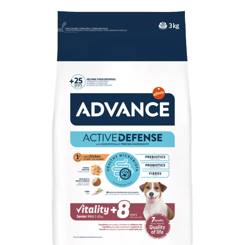 Advance Active Defense Chien Mini Senior Vitality - Poulet