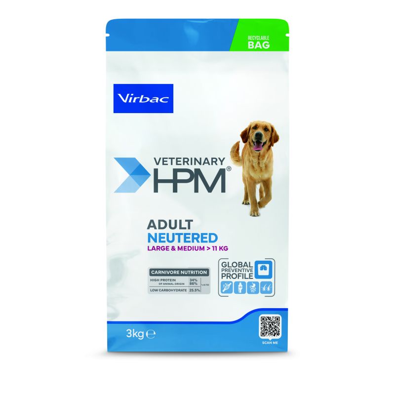 Vet Hpm Dog Adult Neutered Large & Medium