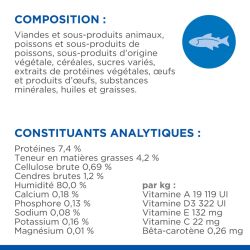 Chat Mature Adult Poisson sachet repas