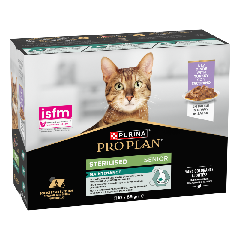PRO PLAN SENIOR 7+ Sterilised Maintenance dinde en sauce