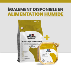 Croquette et terrine adaptées au chiots de grande race et race géante.