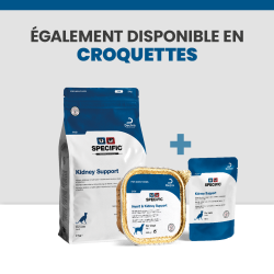 Sachets fraicheurs, croquettes et terrines pour les chats souffrants de complications cardiaques et rénales