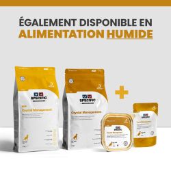 Alimentation complète pour chat adulte pour réduire la formation de calculs de struvite.