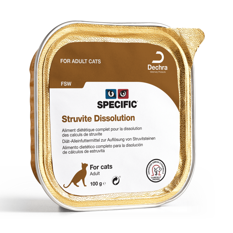 Terrine Specific FSW pour chat adulte souffrant de calculs de struvite.