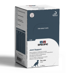 Boîte fermée de 6 terrines Specific FJW pour soutenir les articulations du chats adultes ou seniors.