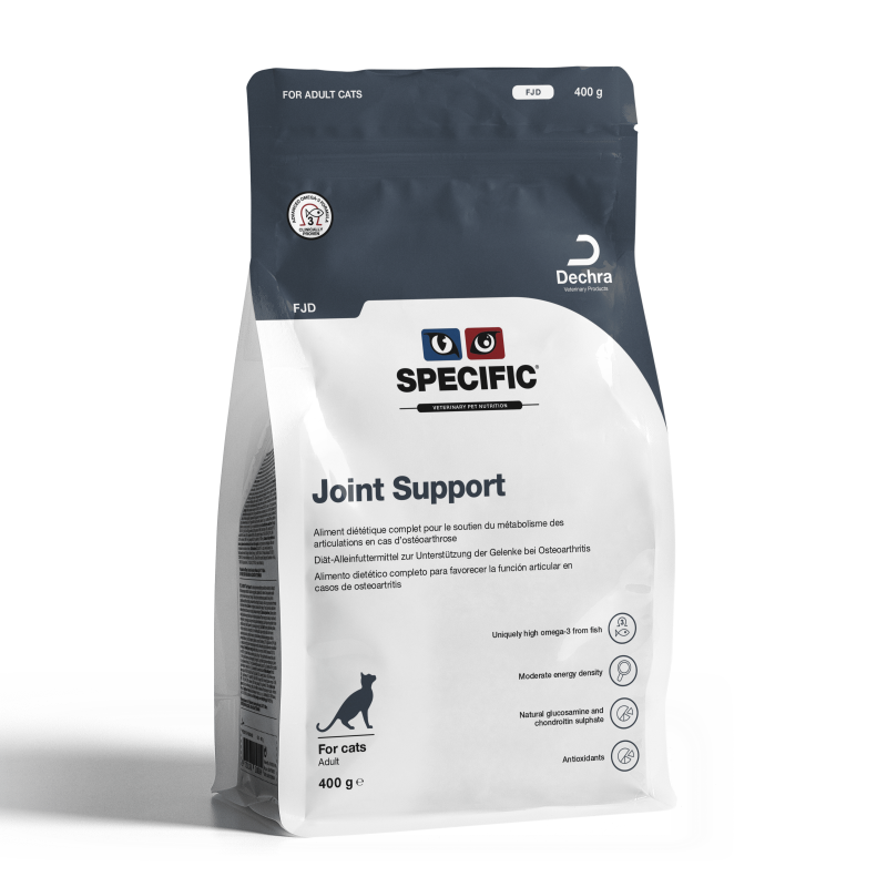 400g Croquette Specific FJD Joint Support : soutien de la fonction articulaire chez les chats adultes et senior.