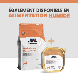 Croquette et terrine Specific pour chien allergique.