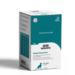 7 terrines de 100g Specific FRW pour chat en surpoids ou obèse.