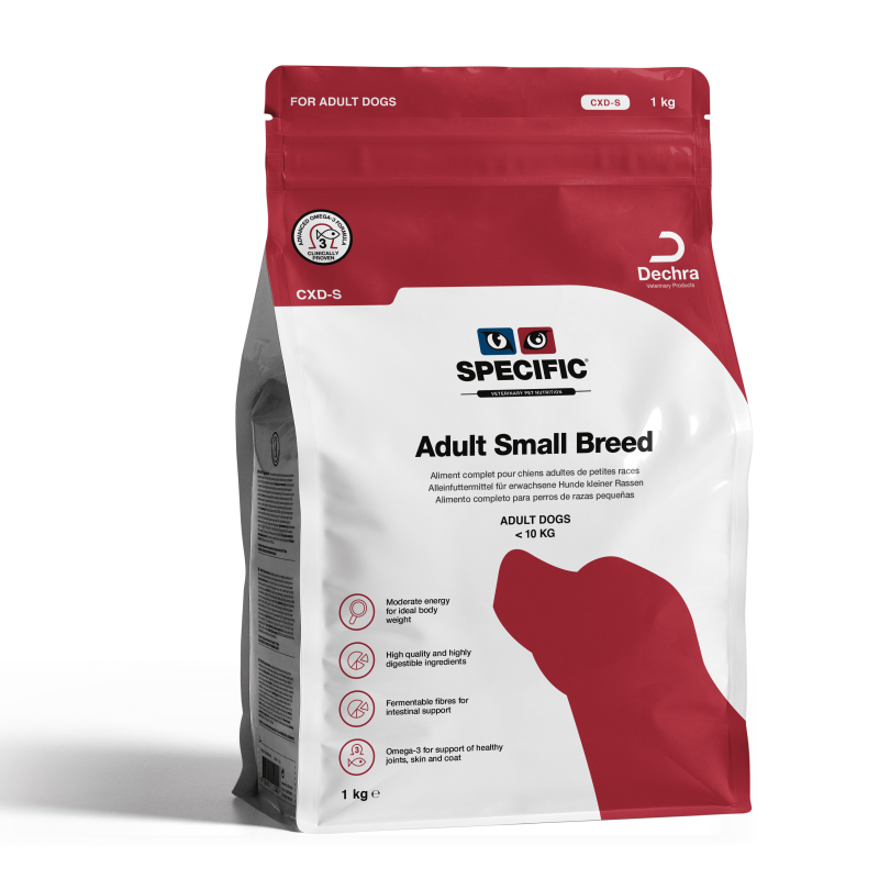 Sac de 1kg croquette Specific CXD-S Adult Small Breed pour chiens adultes de petites races | Dechra