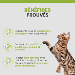 Bénéfices des friandises Specific FT-Bio pour chat.