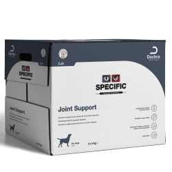 Carton de 3 fois 4kg de croquettes Specific CJD Soutien articulaire pour le chien.
