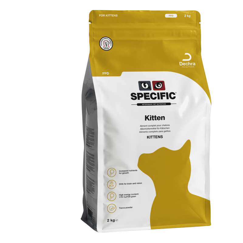 Sac de 2kg de croquettes Specific FPD pour chaton.