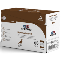 Boite de 12 Sachets fraicheurs Specific FIW-P pour support digestif du chat.