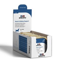 Boite de terrines Specific CKW adaptée au chien  soutenant sa santé rénale, cardiaque et hépatique.