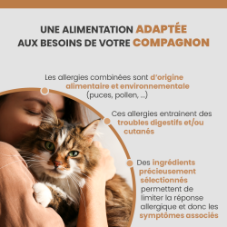 Croquette chat Specific FOD-HY adaptée au allergies alimentaires et environnementales.