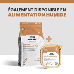 Une alimentation complète avec les croquettes et les terrines pour chat allergique.