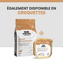 Une alimentation complète avec les croquettes et les terrines pour chien ayant des allergies alimentaires et environnementales.