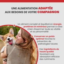 Alimentation Specific CXW adaptée au chien adulte.