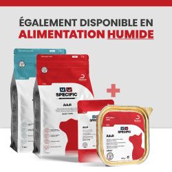 Alimentation humide et croquette chat specific pour une alimentation complète.