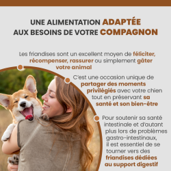 Alimentation pour chiens souffrant de problèmes digestifs, et aux chiens en bonne santé.