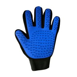 Gant main gauche de brossage en caoutchouc pour le poil des animaux.